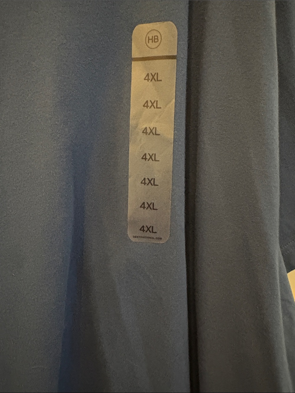 HB Fit by DXL Men's Blue Performance T-Shirt - Breathable Everyday Tee Size 4XL - Picture 3 of 4